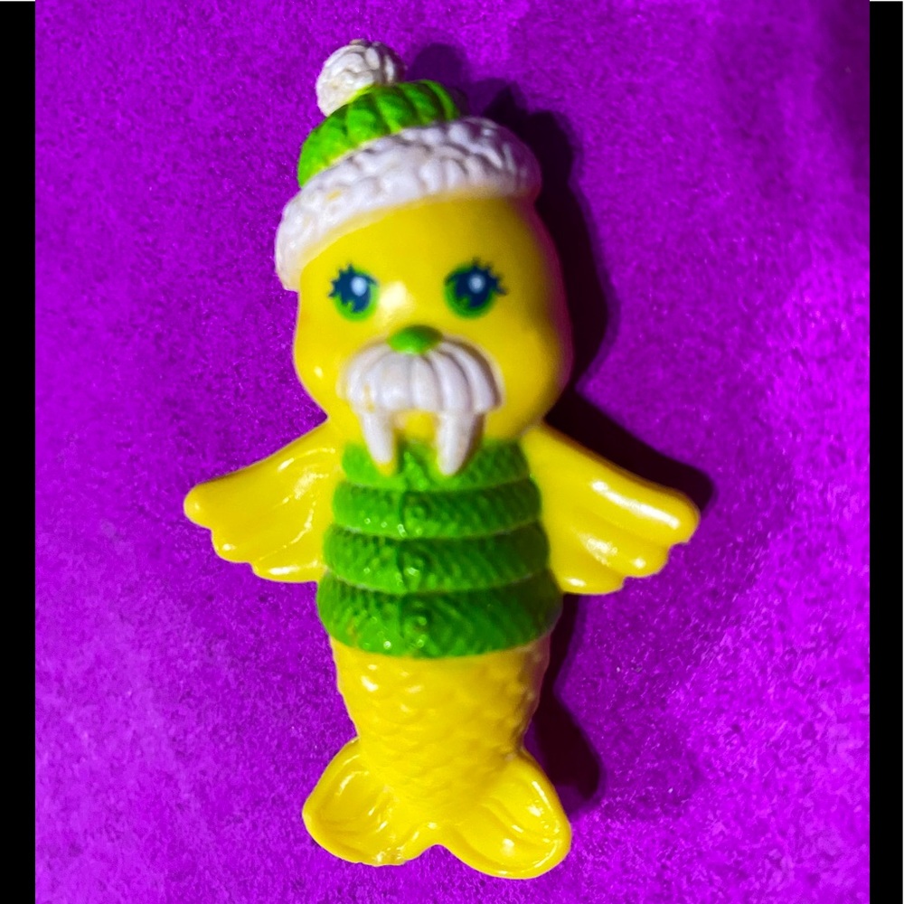 SEA WEES VINTAGE 80s WHISKERS WALRUS MERMAID PET KENNER TOY 2.75” RARE